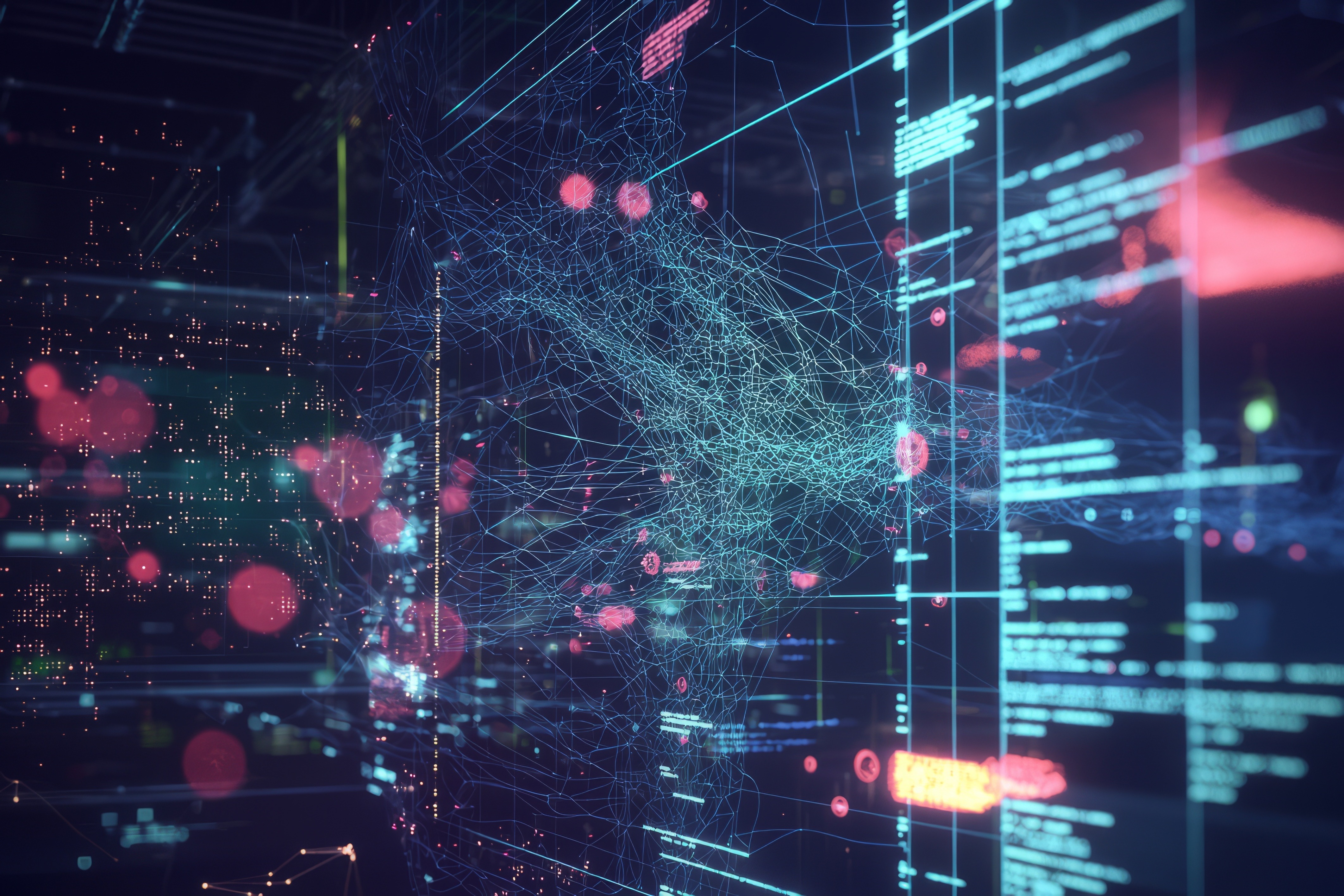 A visualization of a machine learning model deployment with predictions being made on new data. The environment, Generative AI