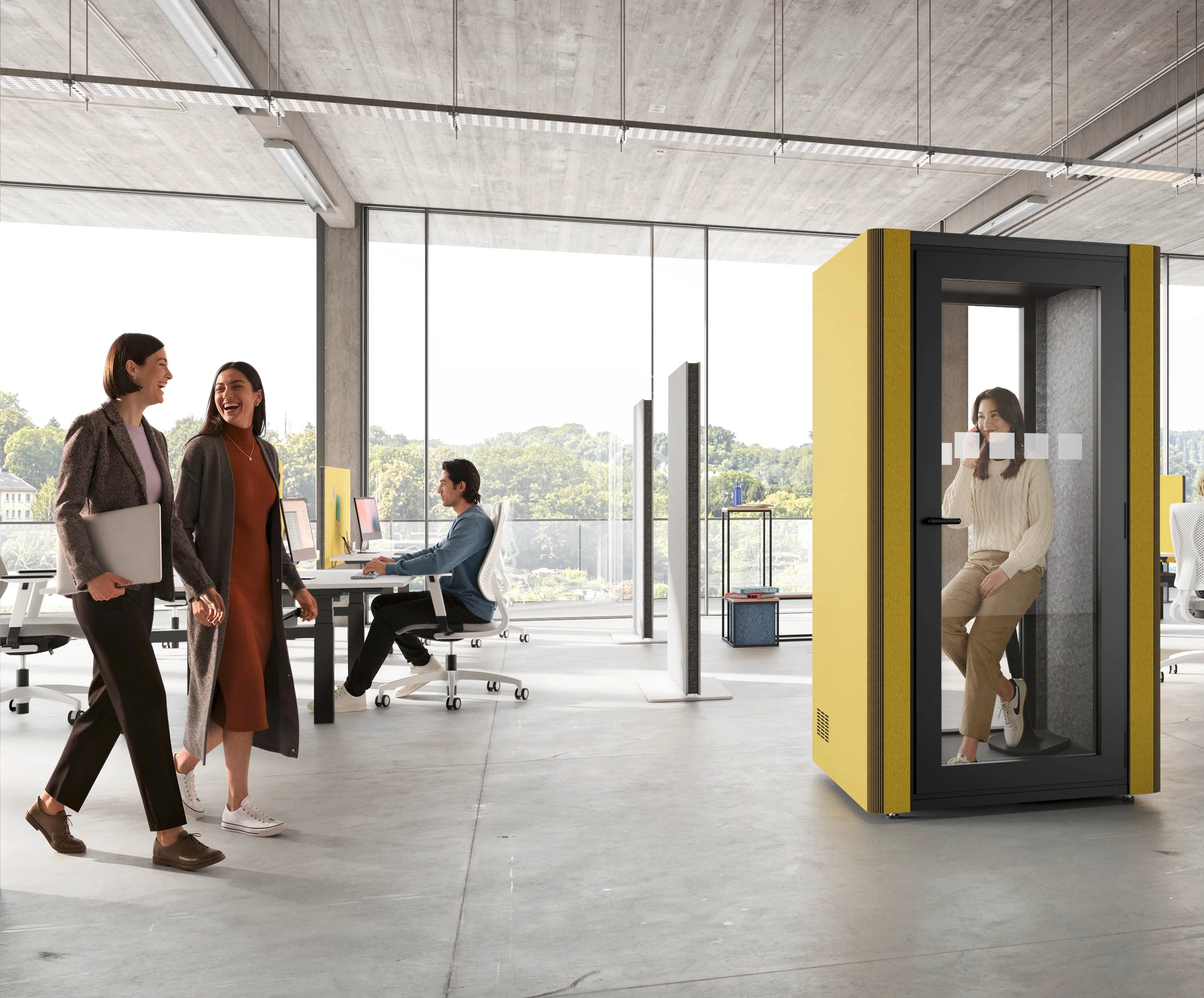 Silencio Phonebox gelb People Ambiente