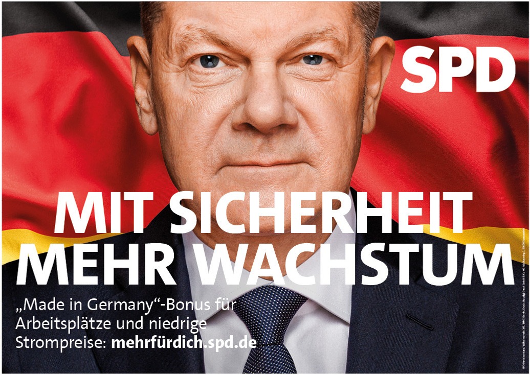 Plakat „Mit Sicherheit mehr Wachstum“