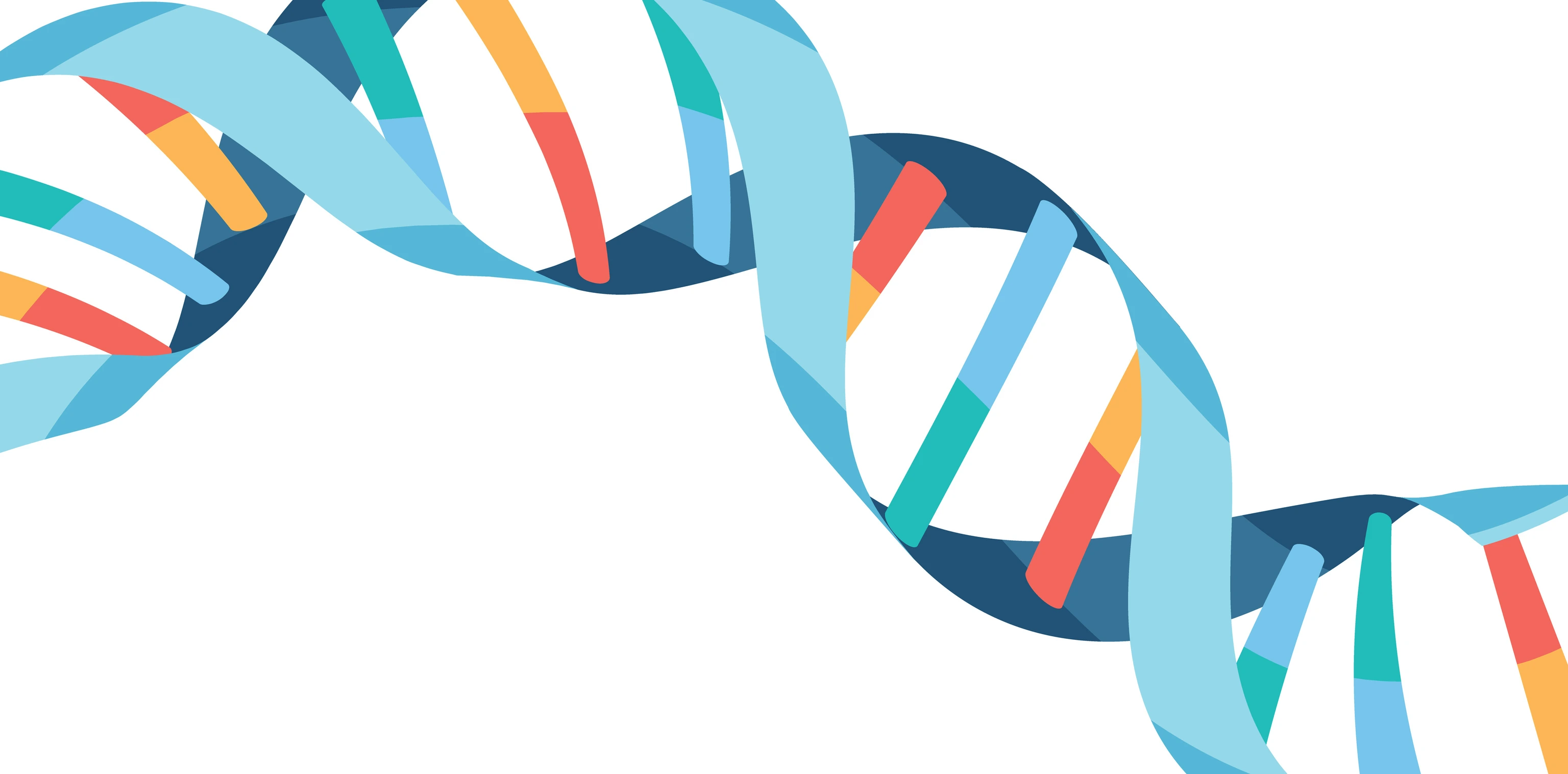 DNA helix symbol isolated on white background illustration