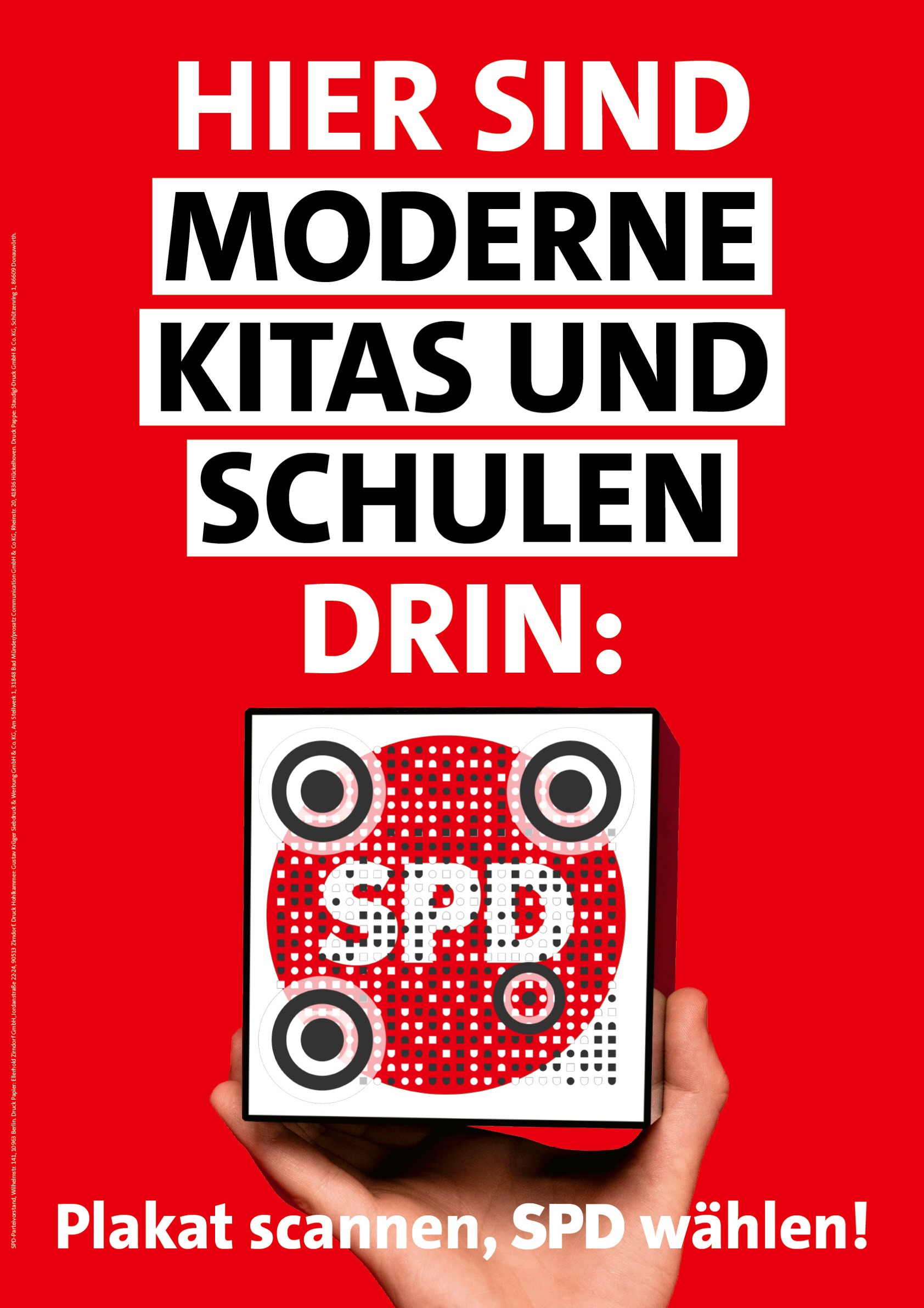 Plakat „Moderne Kitas und Schulen“