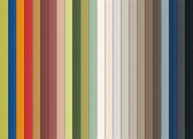 Range of colours: The sustainable organic/artificial leather skai Evida