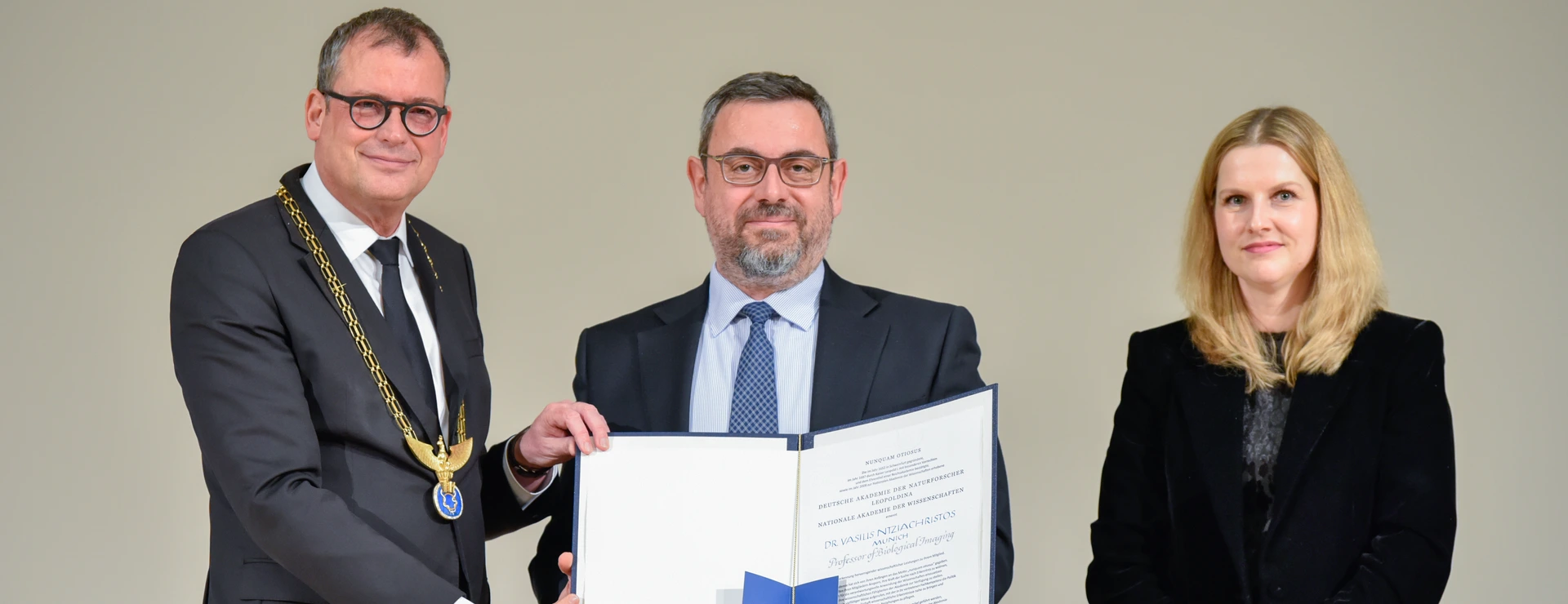 Prof. Vasilis Ntziachristos erhält Mitgliedschaftsurkunde der Leopoldina
