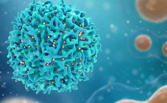 Medical concept of cancer. 3d illustration of T cells or cancer cells.