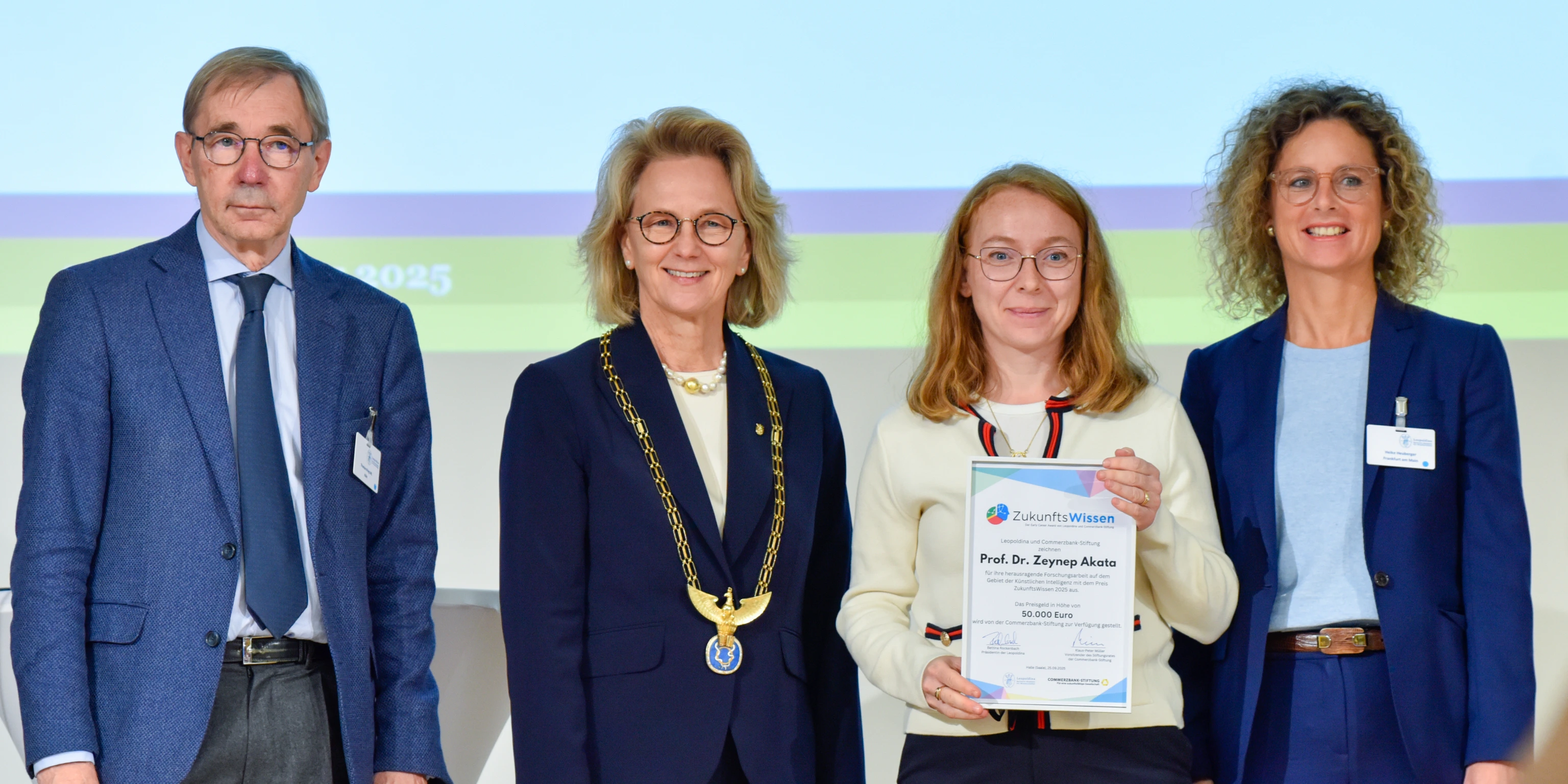 Zeynep Akata receives 2025 ZukunftsWissen Award