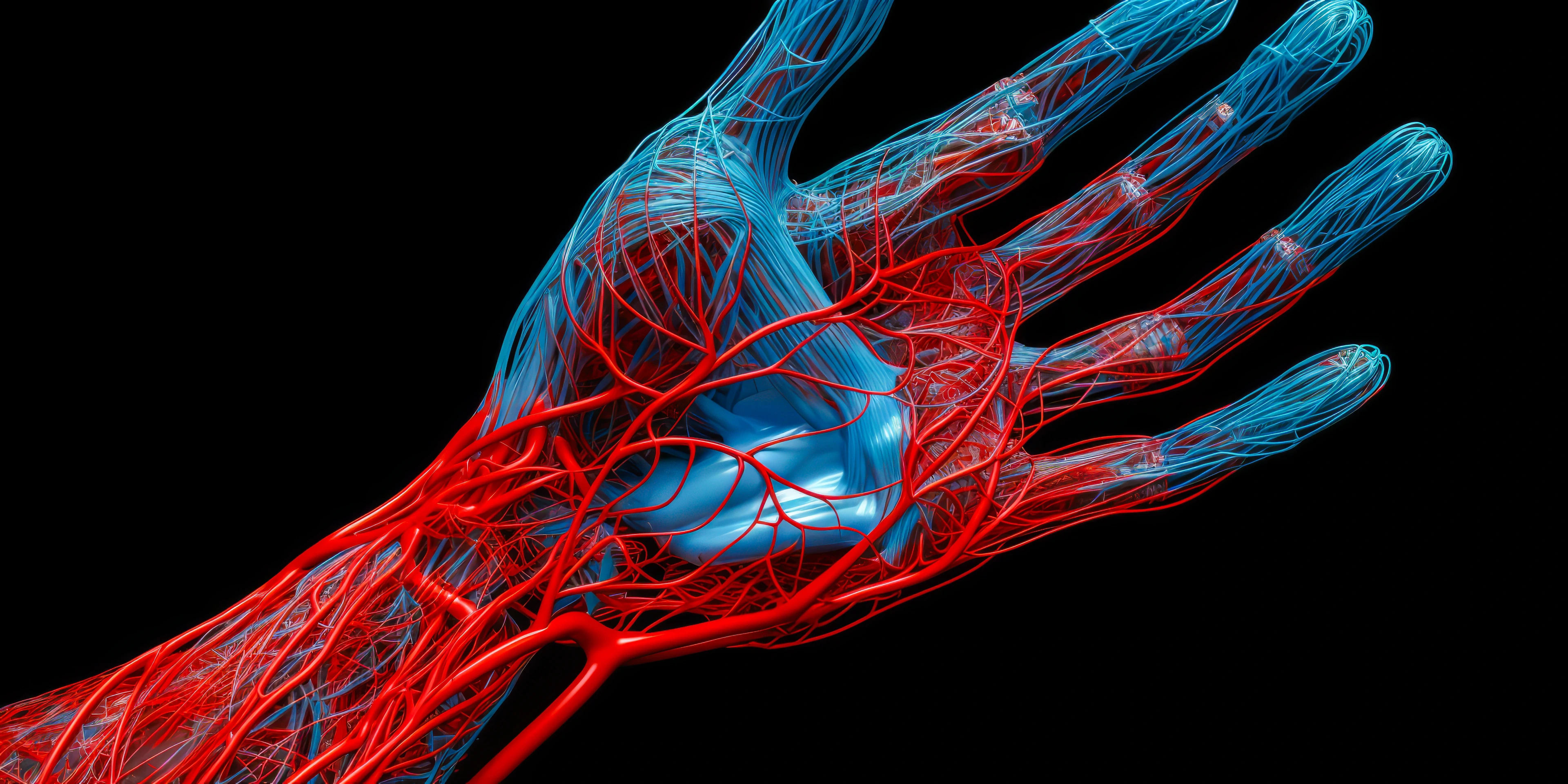 Captivating 3D close-up of human cardiovascular system