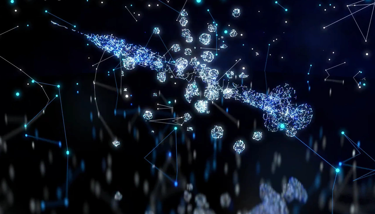 Abstract animation of a syringe