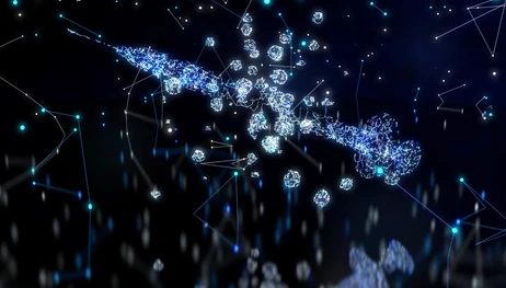 Abstract animation of a syringe