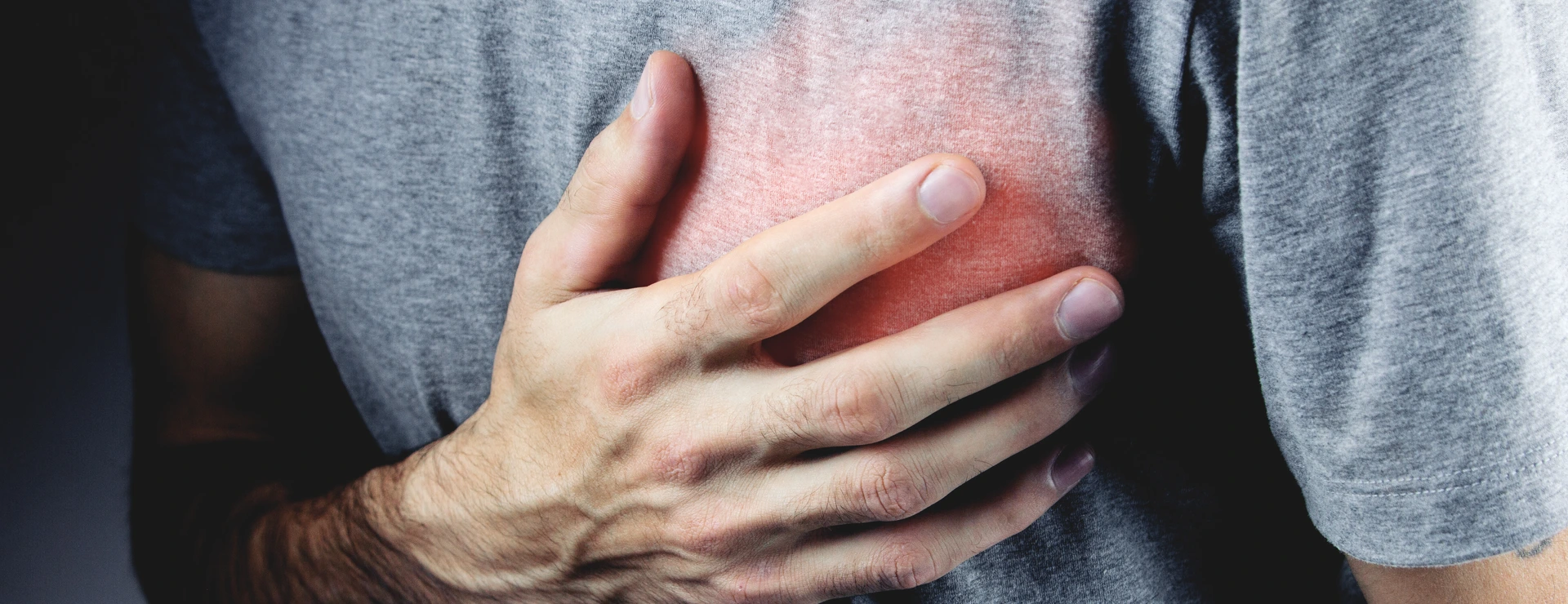 a young man has heart pains