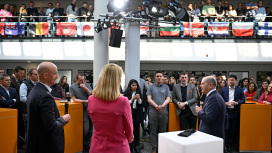 German Chancellor Olaf Scholz Visits Continental