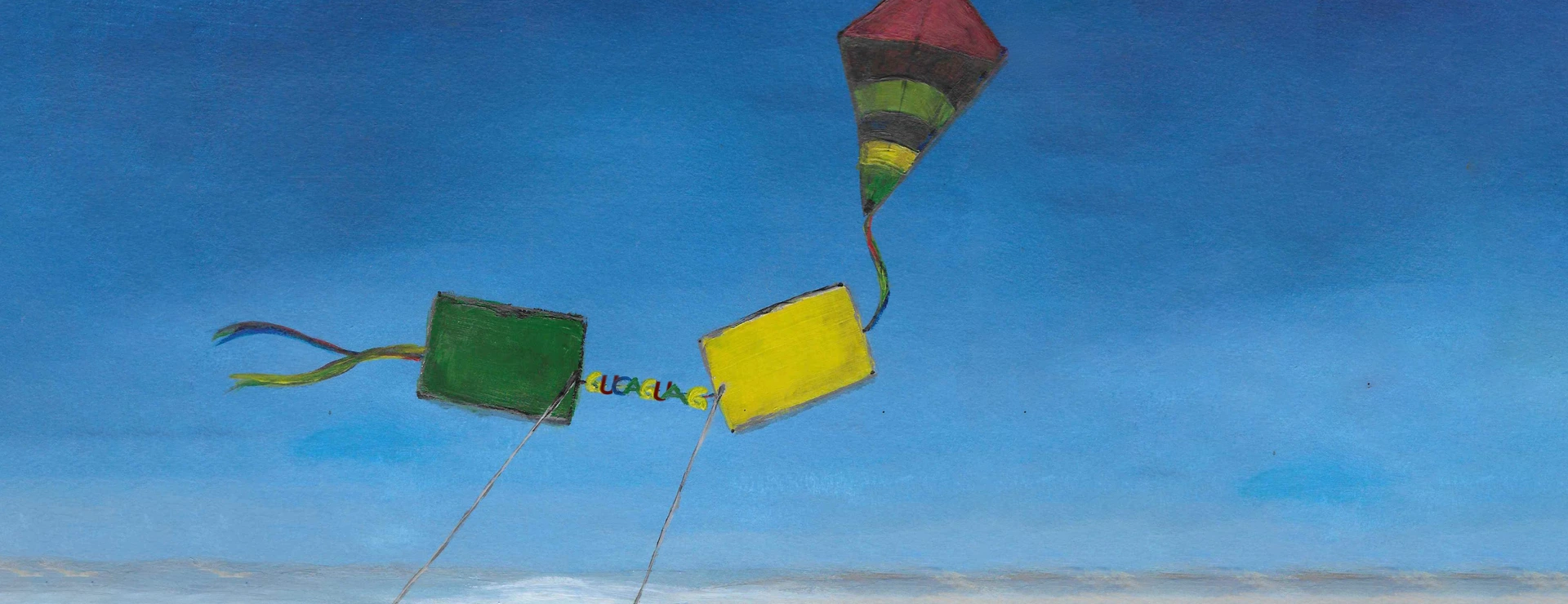 Coverart-Drachensteigen lassen am Strand
