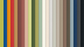 Spectrum of colours available for the bio-synthetic material skai Evida,