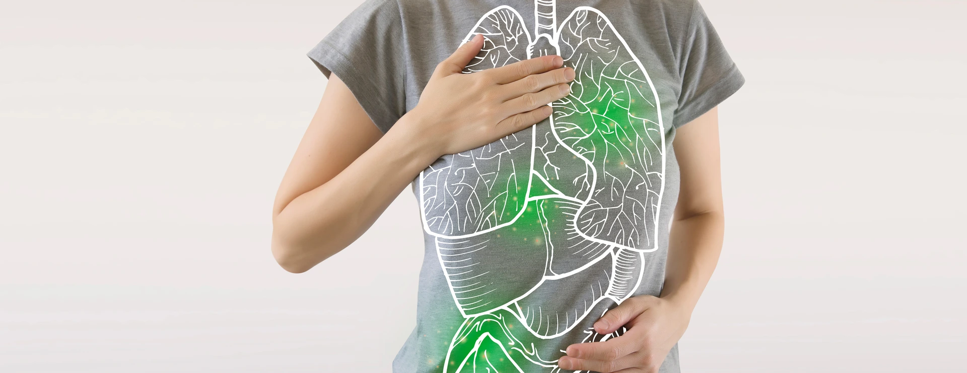 highlighted green internal organs / virus infection and medicine concept