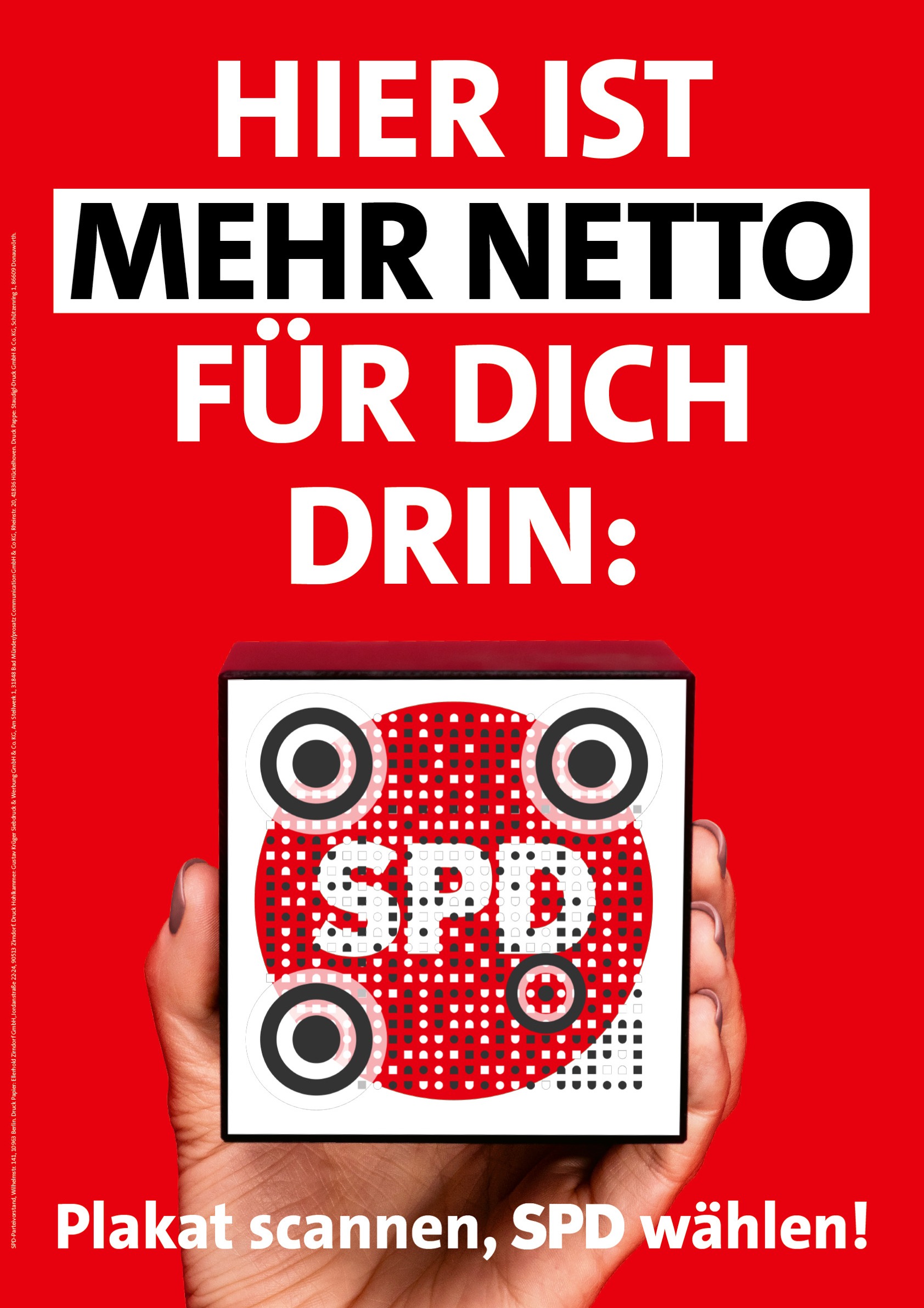 Plakat „Mehr Netto“