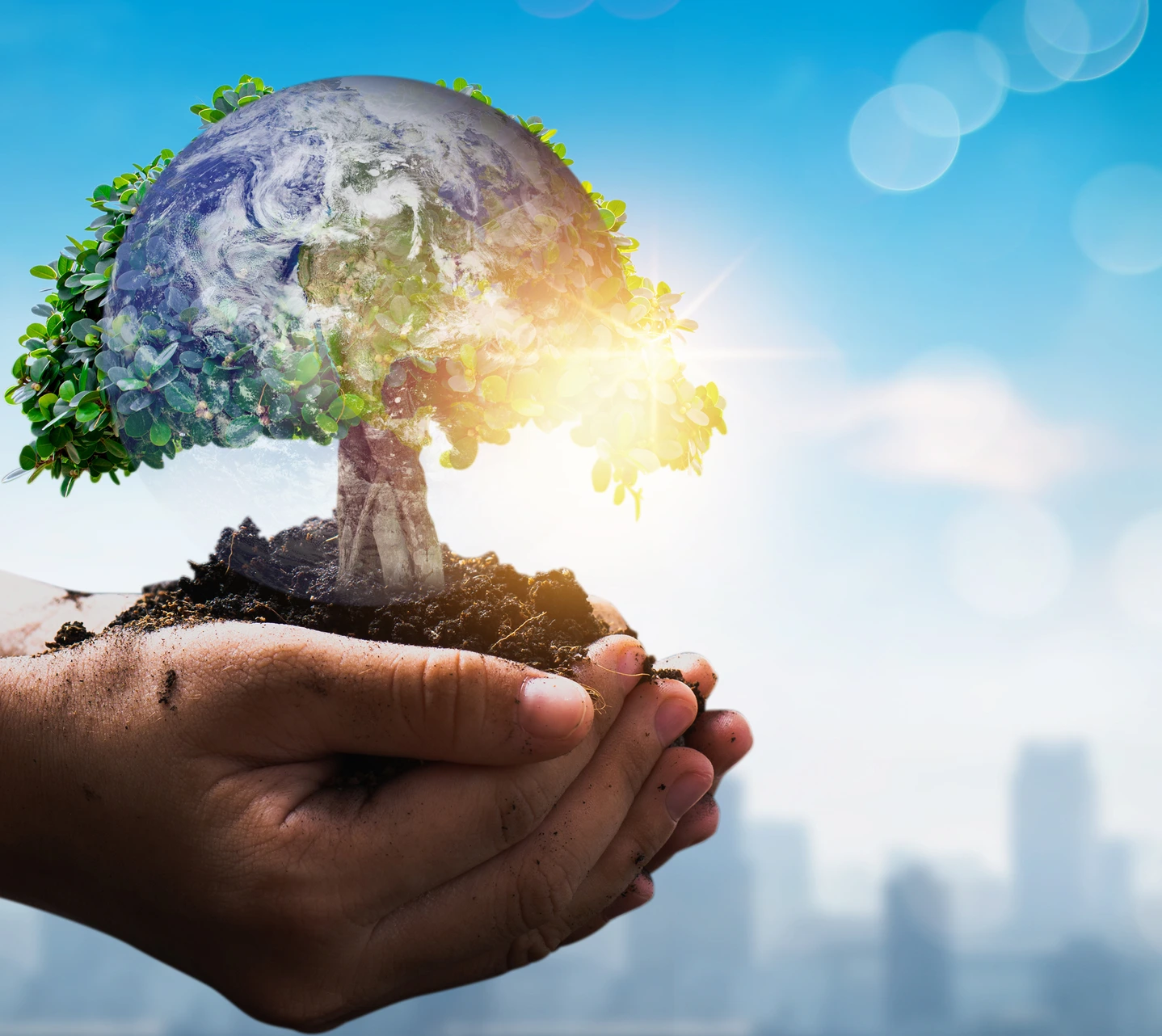 Save world from pollution and particulate matter with diameter of less than 2.5 µm