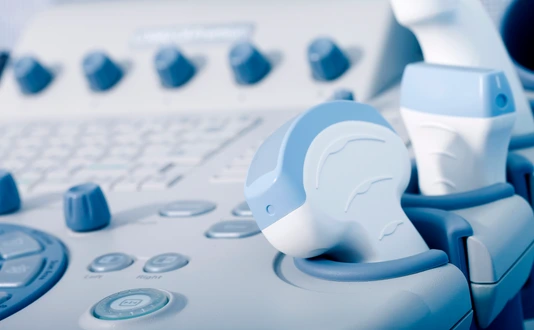 medical equipment, ultrasound machine closeup