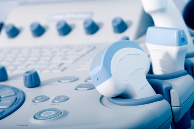 medical equipment, ultrasound machine closeup