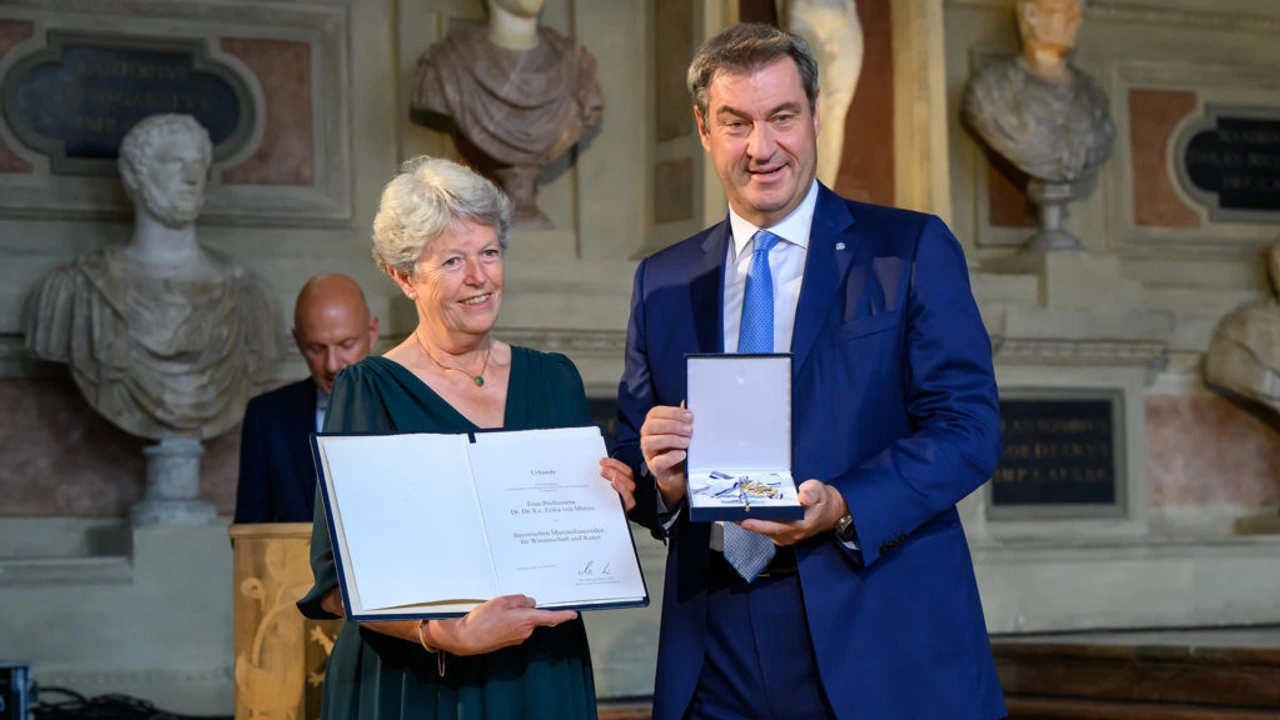 Bayerns Ministerpraesident Dr. Markus Soeder: Bayerischer Maximiliansorden für Wissenschaft und Kunst
aufgenommen am 26.07.2023 in Muenchen.
Foto: Joerg Koch/ Bayerische Staatskanzlei