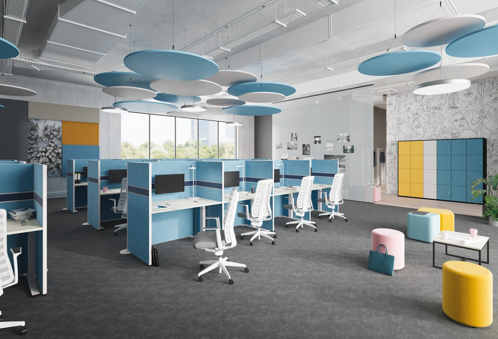 Terio Plus Stellwand Ambiente Callcenter