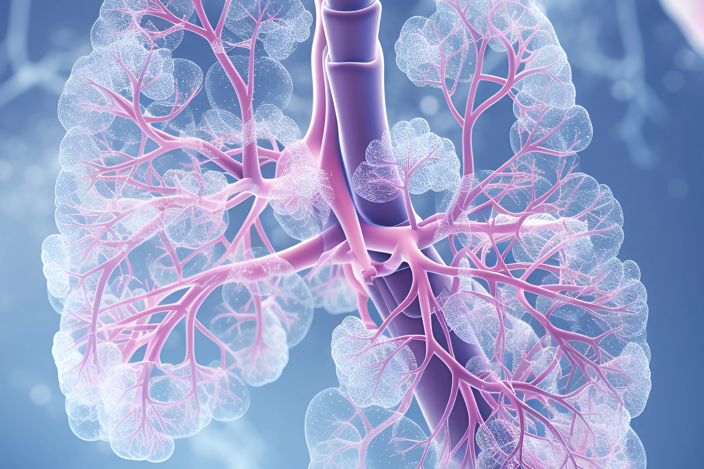 Human lung model with a of disease, generative Ai