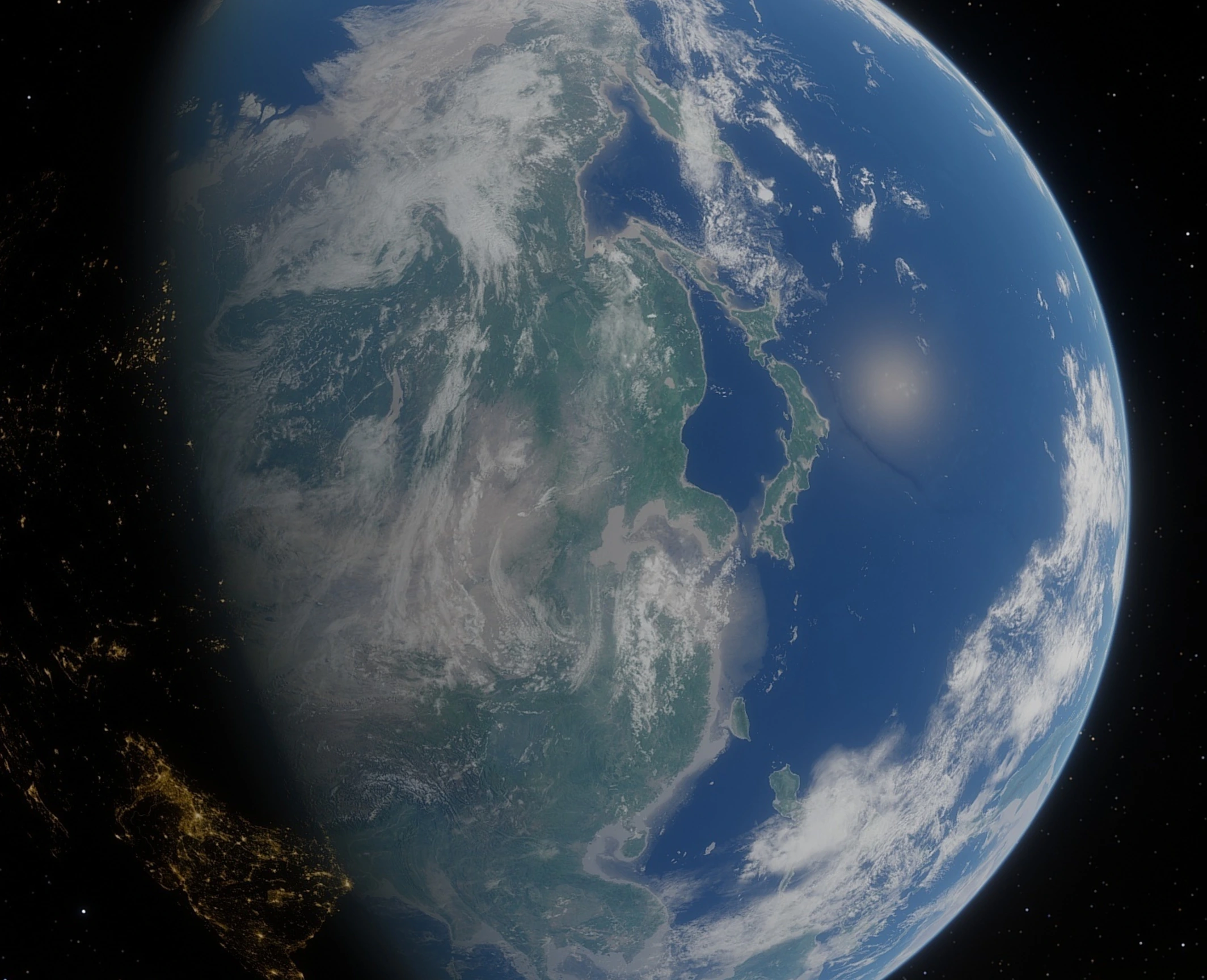 Erdkugel im Weltraum