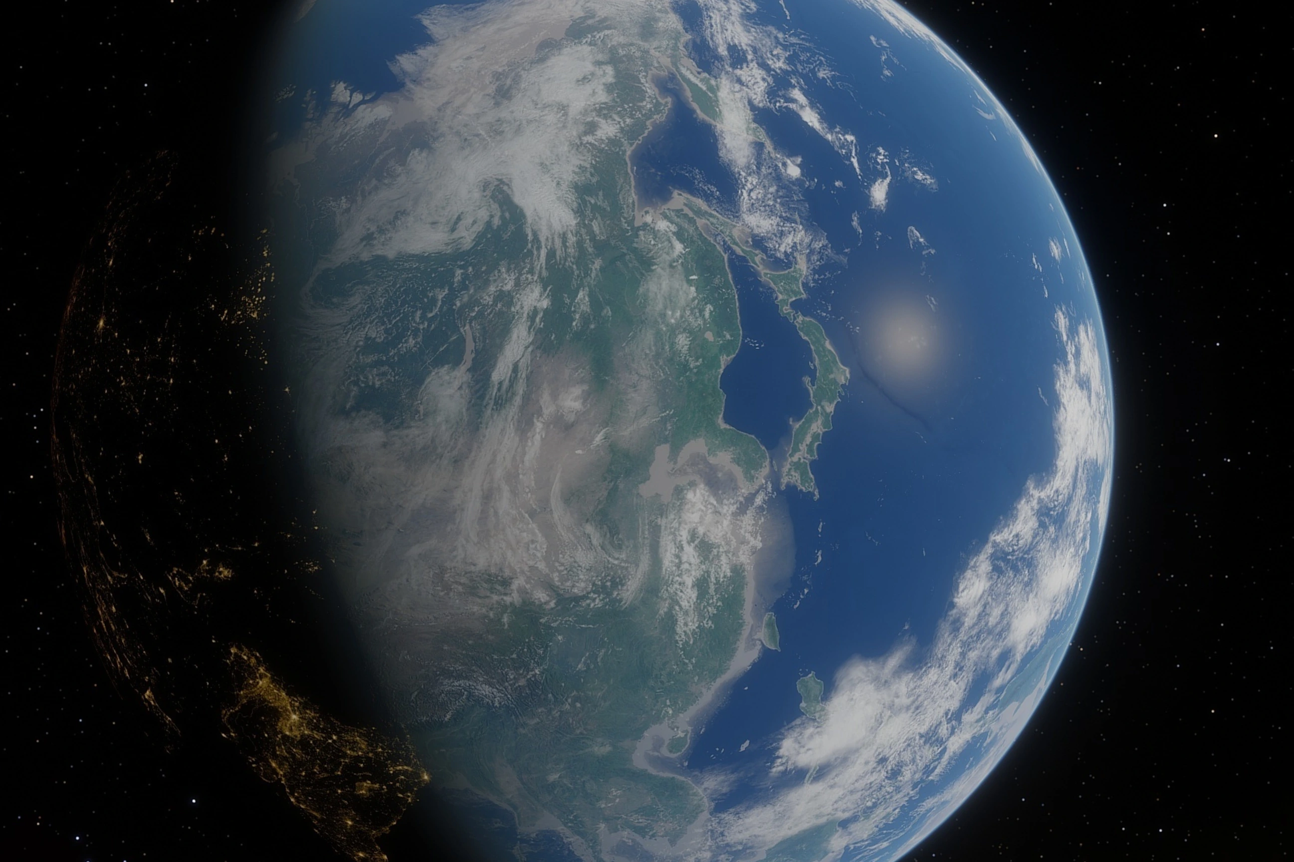 Erdkugel im Weltraum