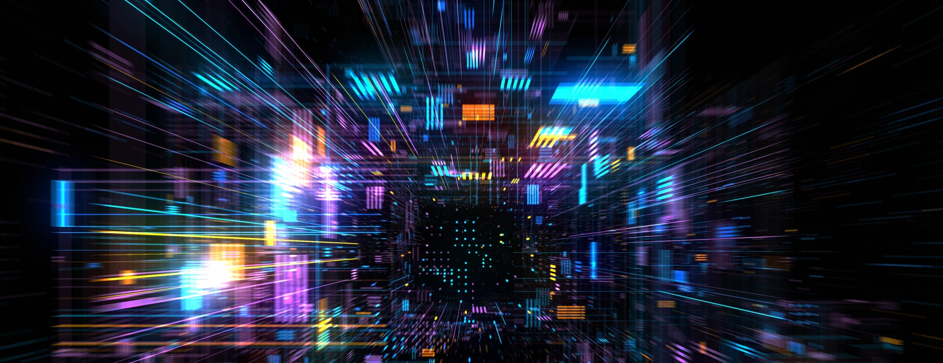 Futuristic HUD tunnel
