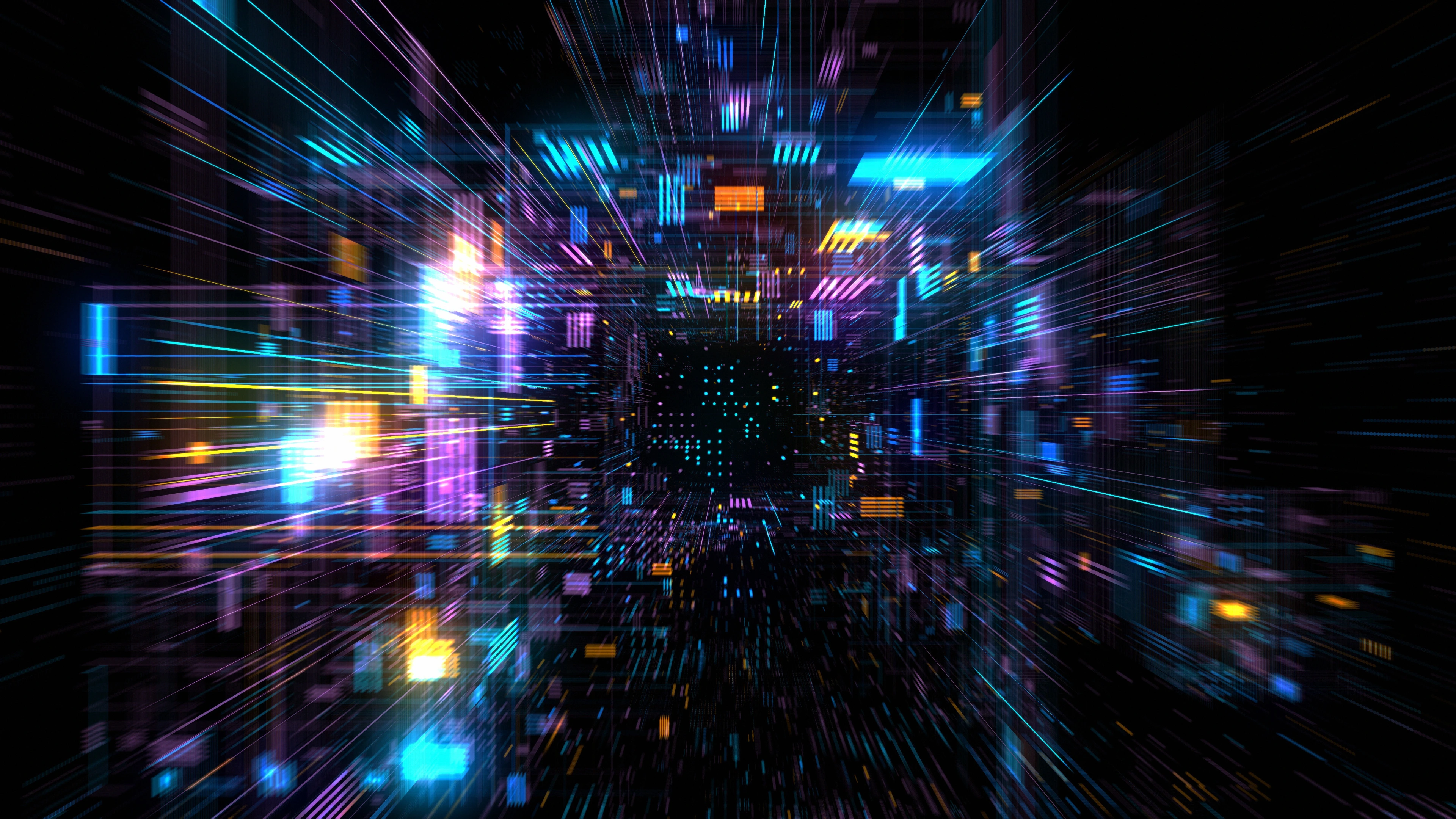 Futuristic HUD tunnel