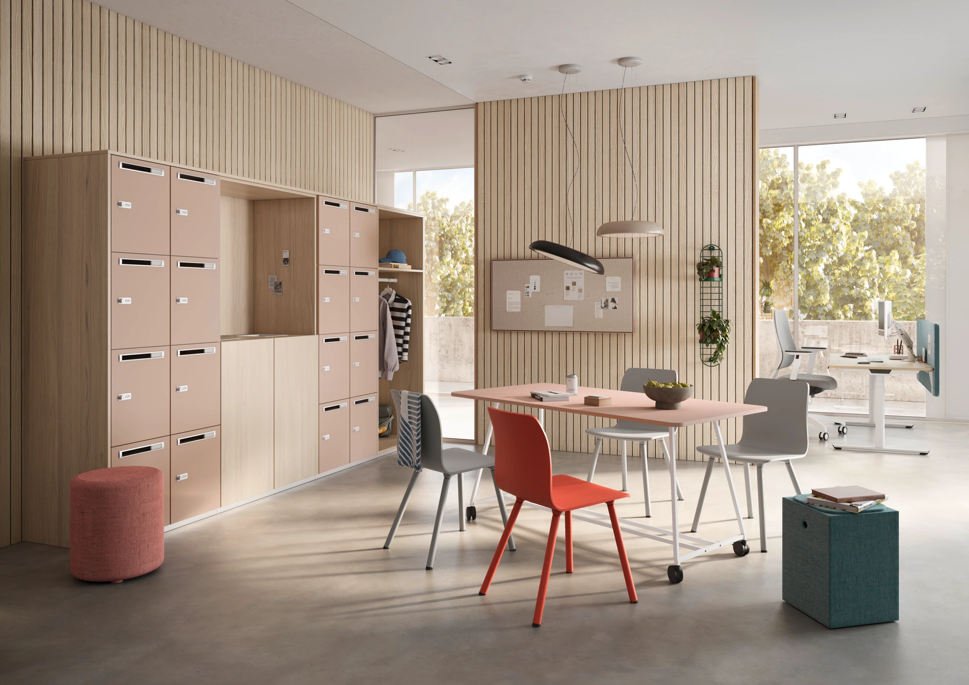 Care Schwesternzimmer Phormy Wall Schichtstoff P5 Puder Lockerschrank