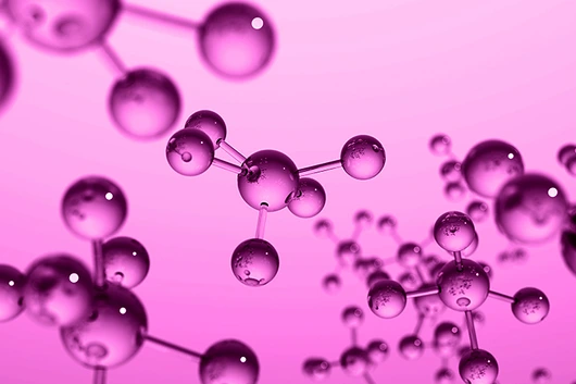 Blue molecule (colorized: Helmholtz purple)