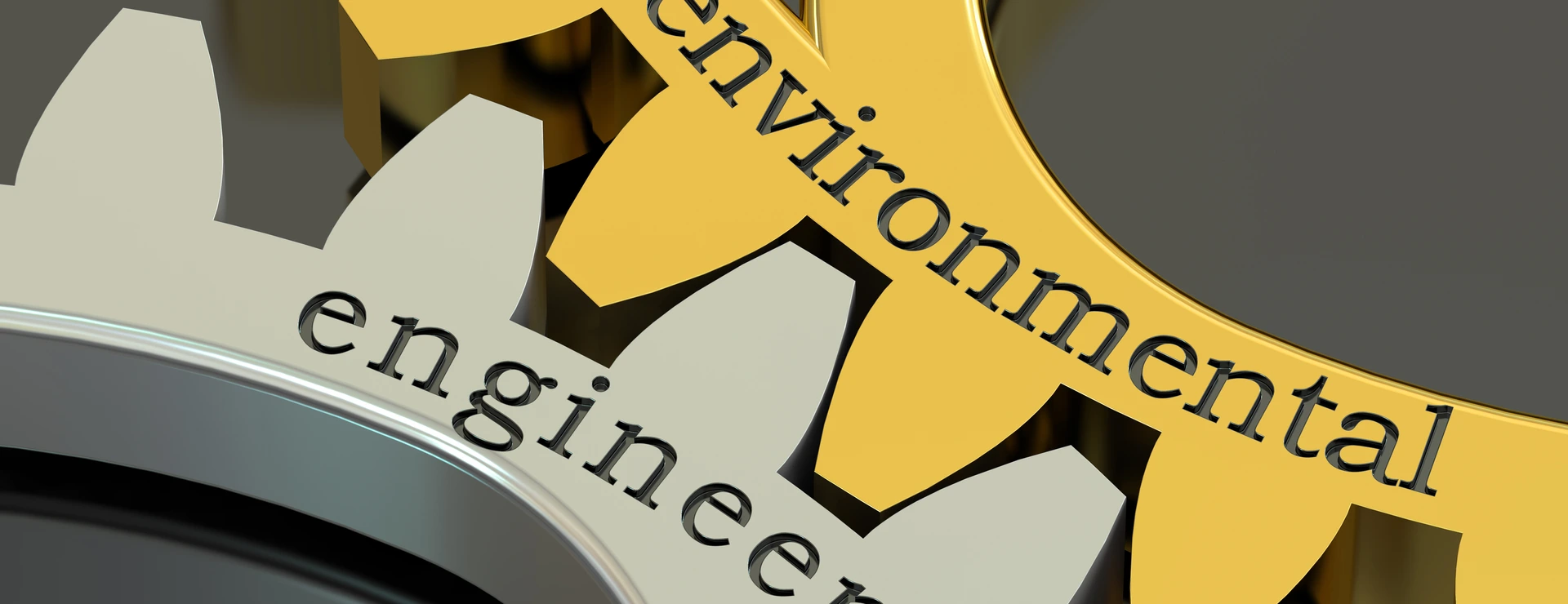 environmental engineering concept on the gearwheels, 3D rendering
