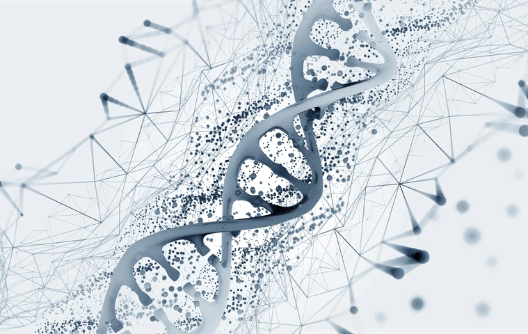 DNA helix 3D illustration