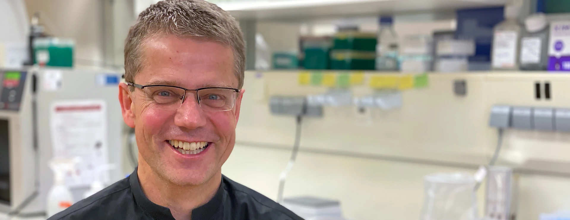 Robert Schneider in the laboratory