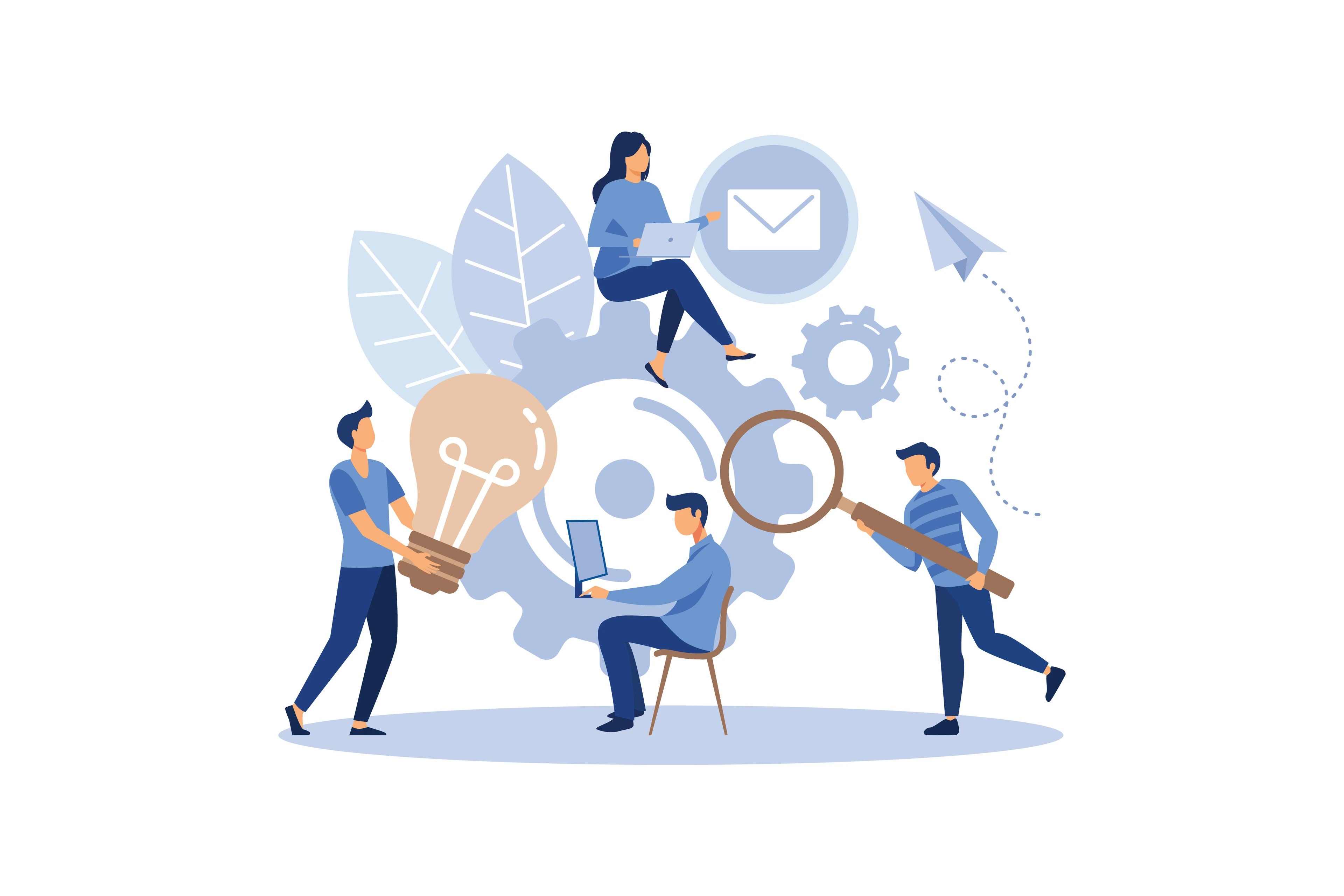 Illustration Arbeit Team