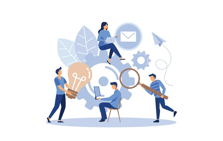 Illustration Arbeit Team