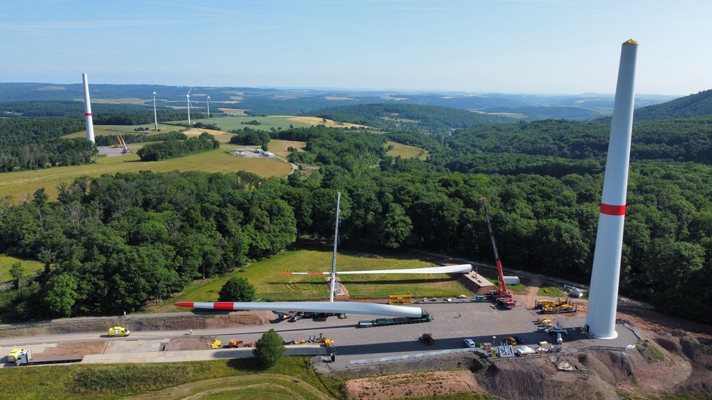 Bau eines Windparks