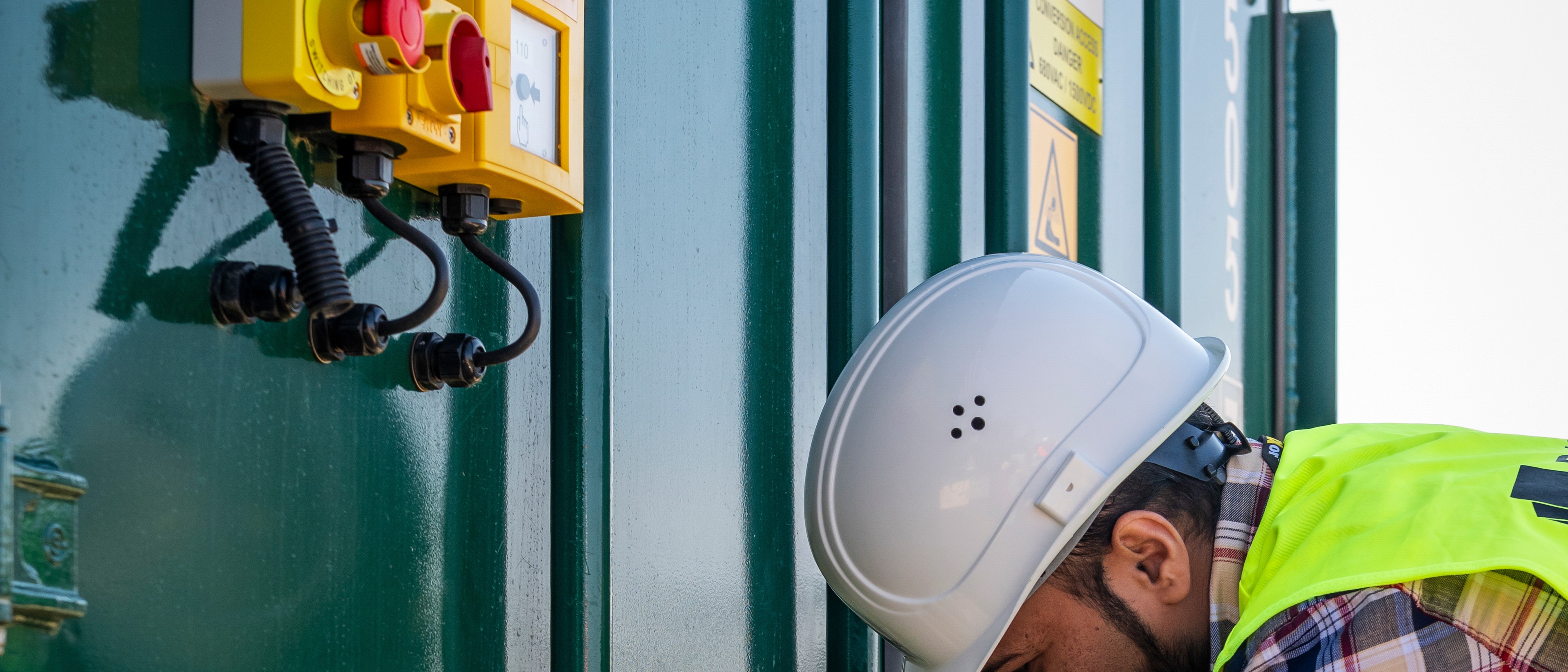 Person maintaining BESS storage unit